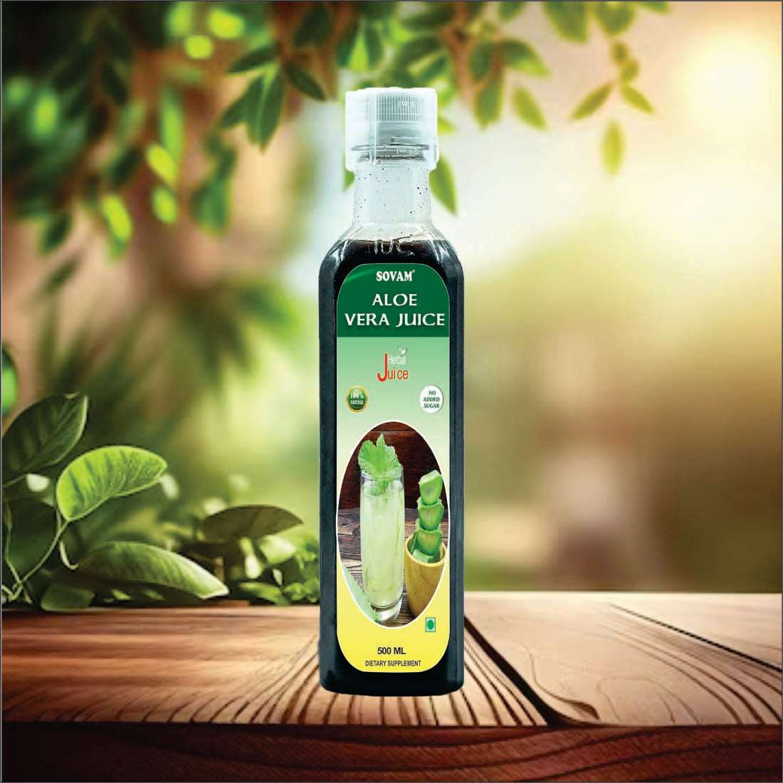 Natural Aloe Vera Juice With Fiber - 1000 ml