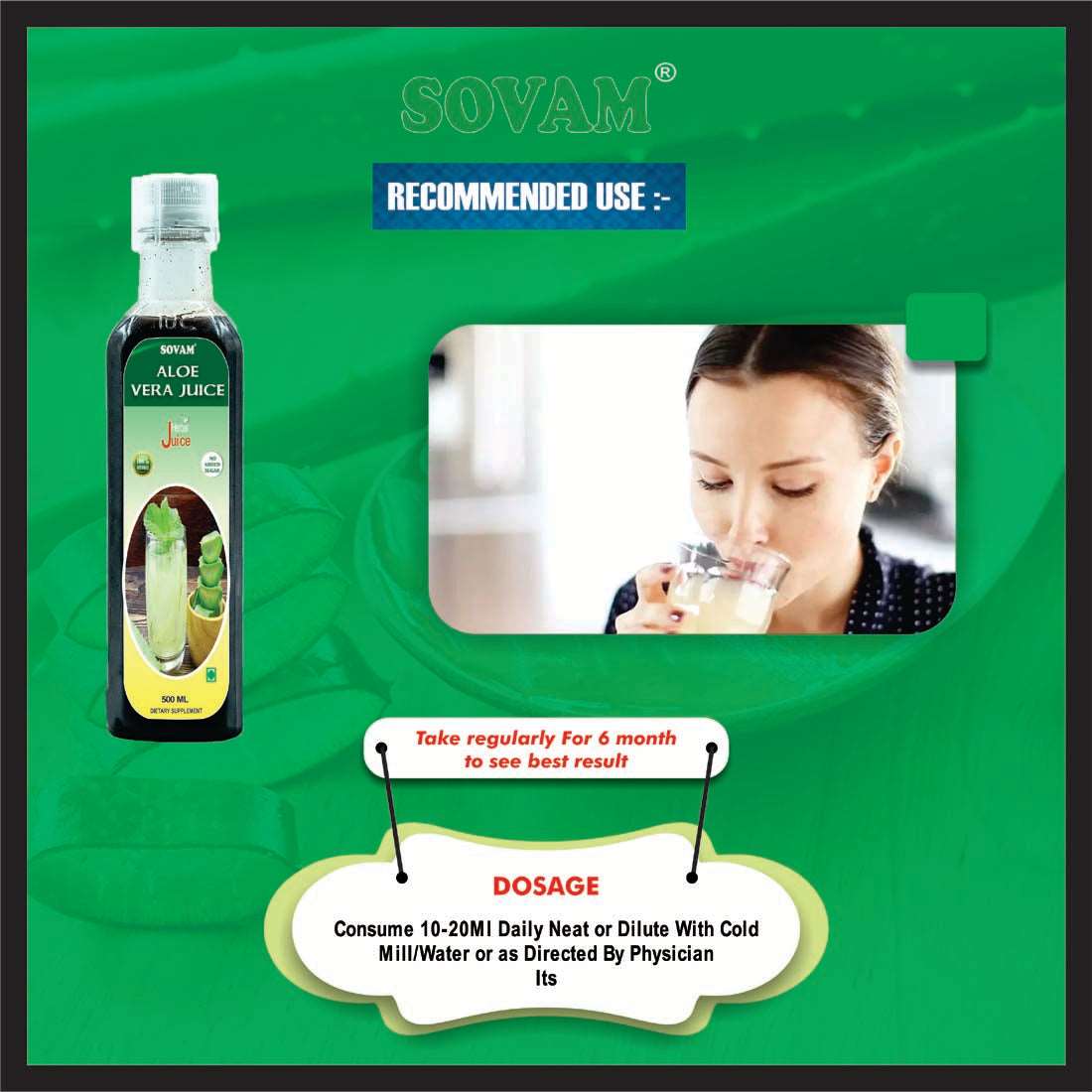 Natural Aloe Vera Juice With Fiber - 1000 ml