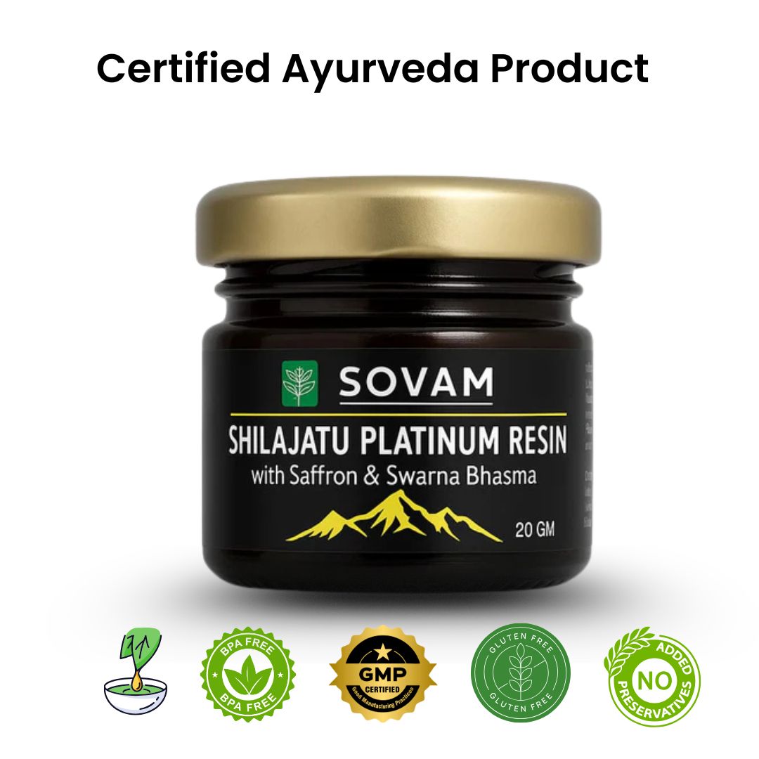 Sovam SHILAJATU PLATINUM RESIN 20gm – Pure Himalayan Wellness Support