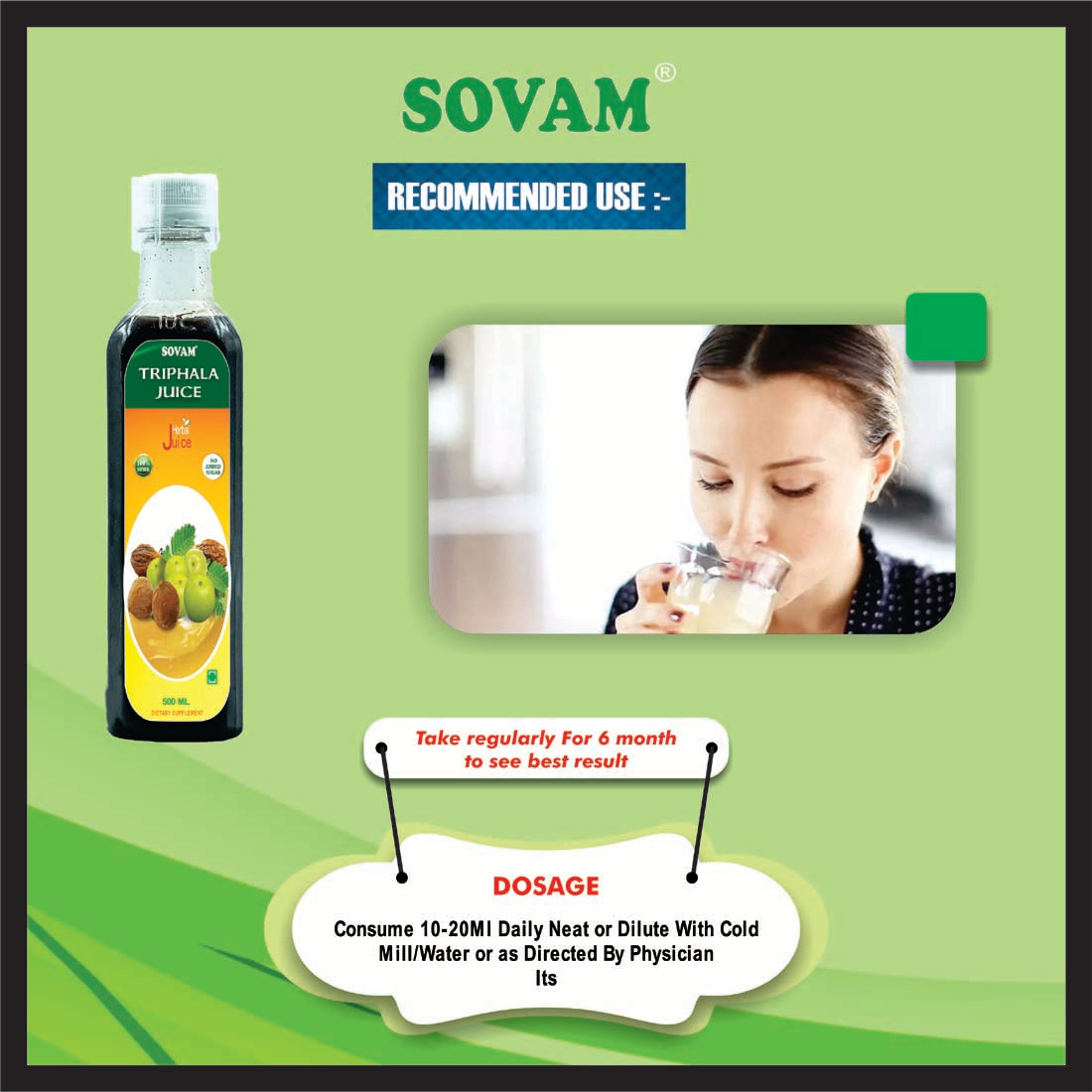 Organics Triphala Juice - 1000 ml - SOVAM AYURVEDA