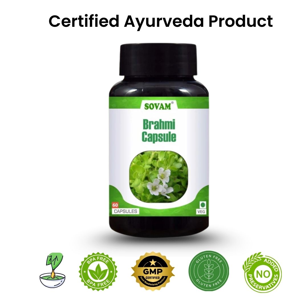Sovam Brahmi Capsules 60 Caps – Focus & Mental Wellness Support