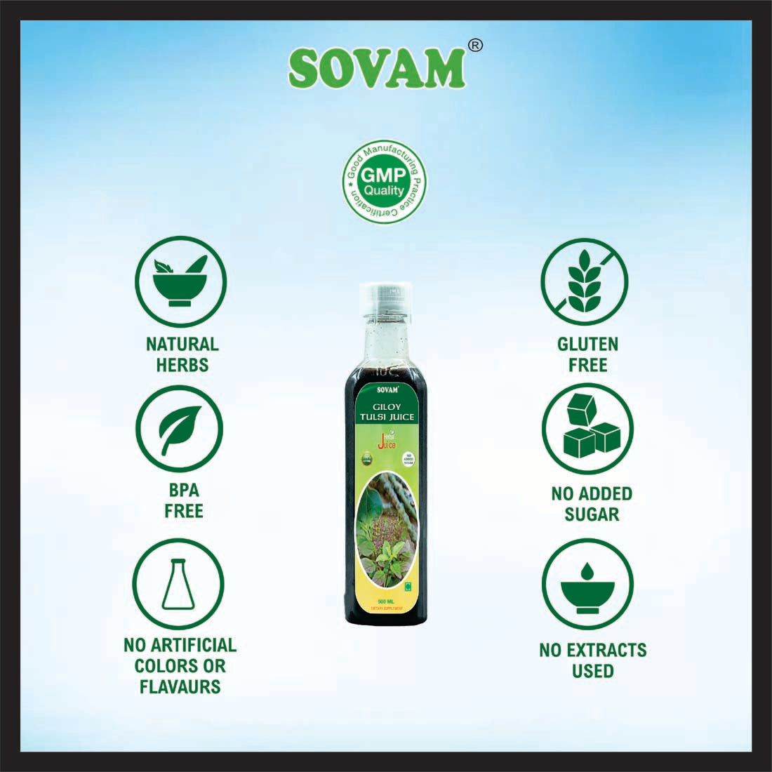 Sovam Giloy Tulsi Juice 500ml
