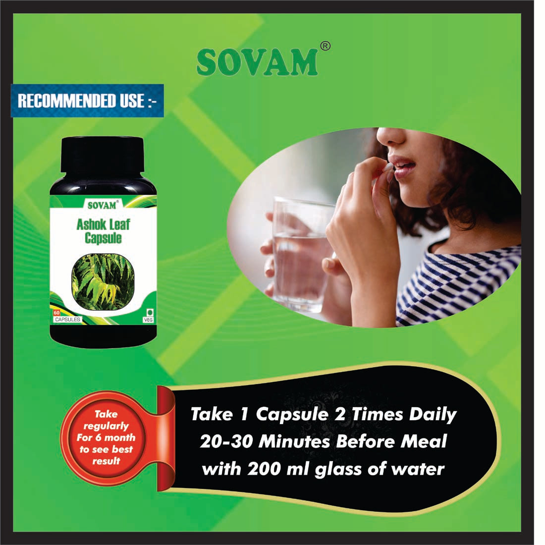 Sovam Ashok leaf 60 Capsule