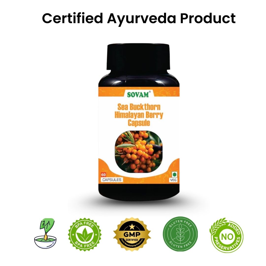 Sovam Sea Buckthorn Capsules 60 Caps – Antioxidant & Skin Wellness Support