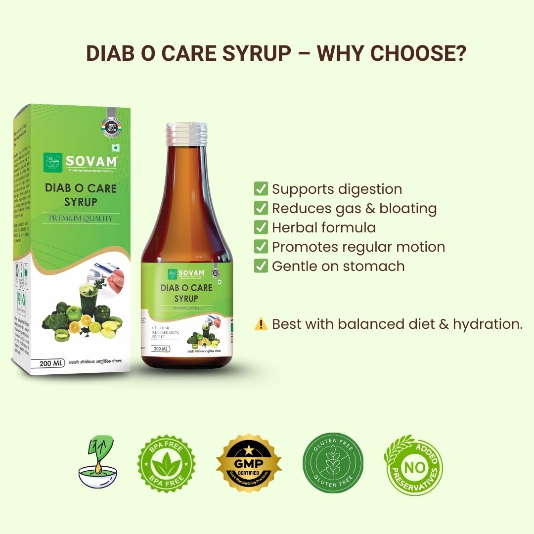Sovam Diab O Care Syrup 200ml – Daily Wellness & Metabolic Balance Support