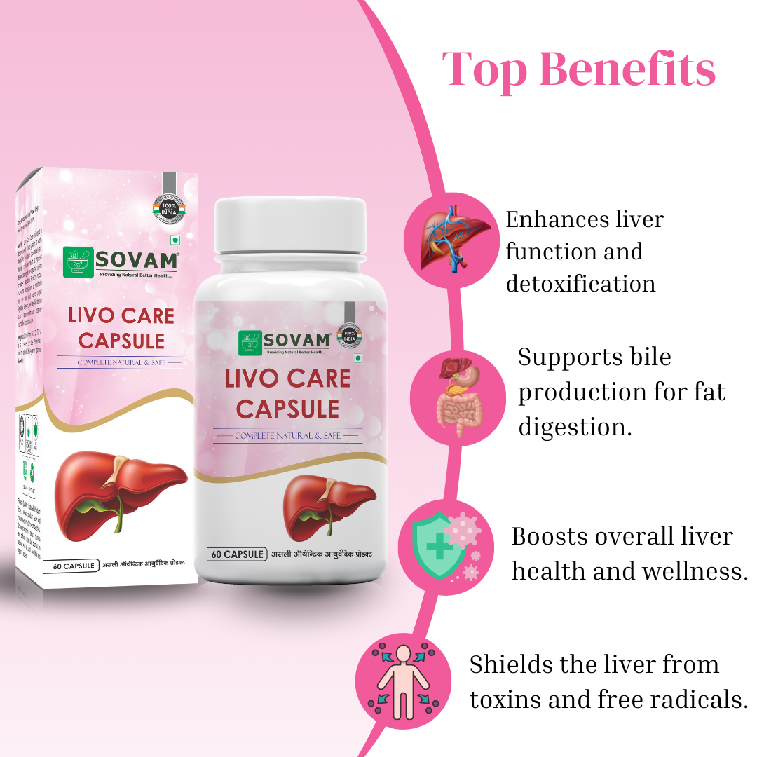 Livo Care Capsule Ayurvedic Medicine | Sovam Ayurveda