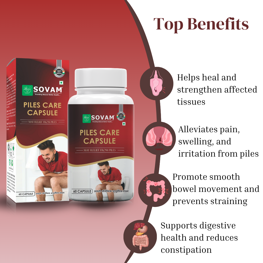 Piles Care Capsules Ayurvedic Medicine 60 Capsules | Sovam Ayurveda