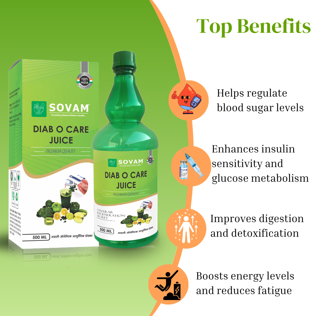 Diab-O-Care Juice Ayurvedic Tonic Diabetes 500 ML | Sovam Ayurveda