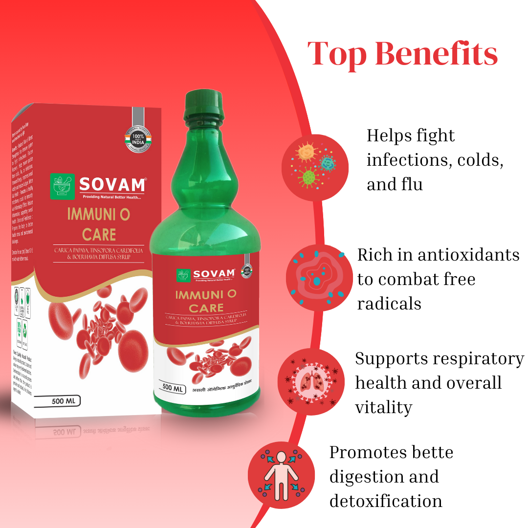Immuni O Care Juice 500ml Ayurvedic Tonic | Sovam Ayurveda
