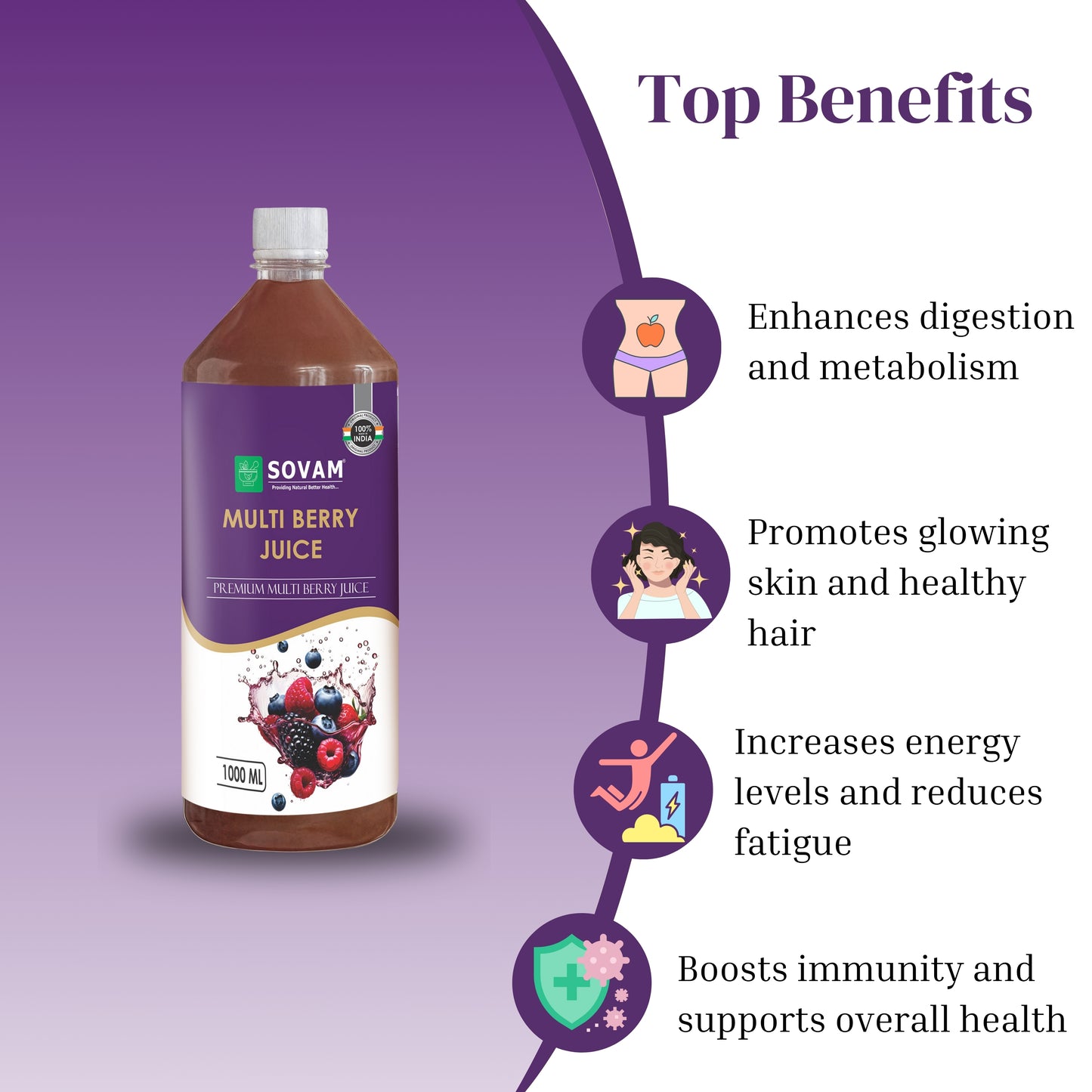 Multi Berry Juice – Antioxidant-Rich Health Tonic (1000ml)