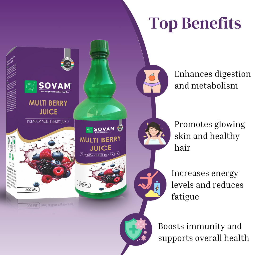 Multi Berry Juice 500ml Ayurvedic Boost tonic | Sovam Ayurveda