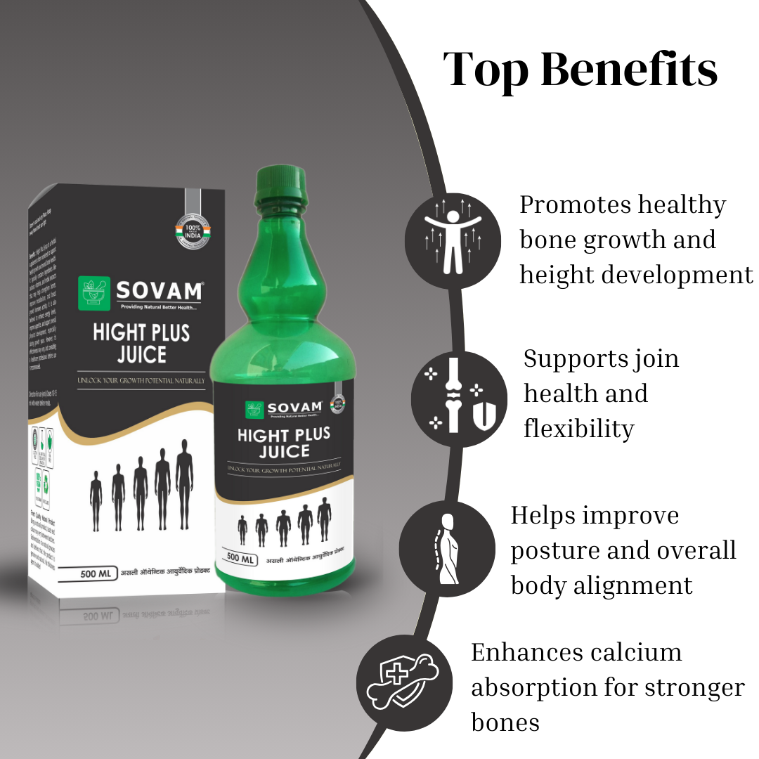 Hight Plus Juice Herbal, height growth Juice | Sovam Ayurveda