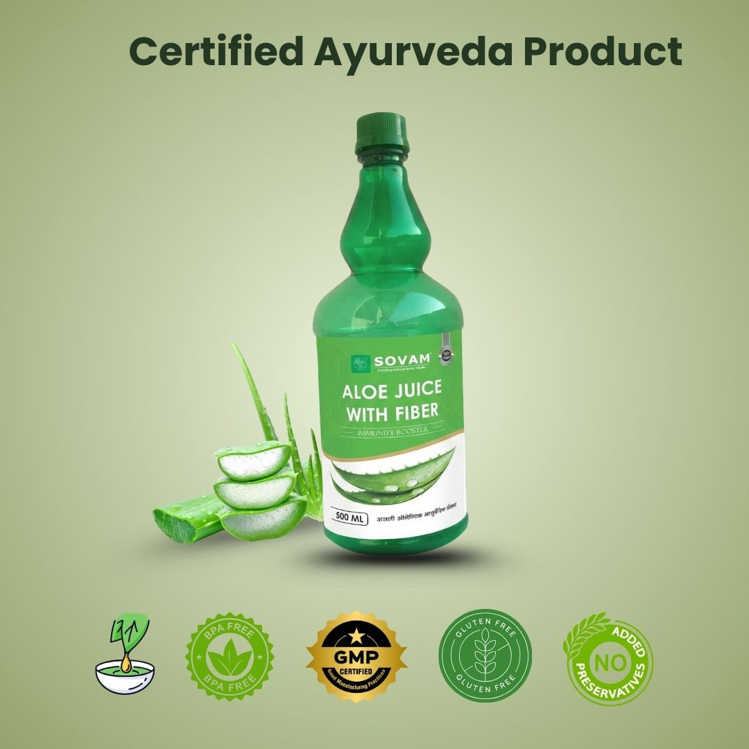 Sovam Aloe Vera Juice with Fiber 500ml – Digestive & Gut Wellness Support