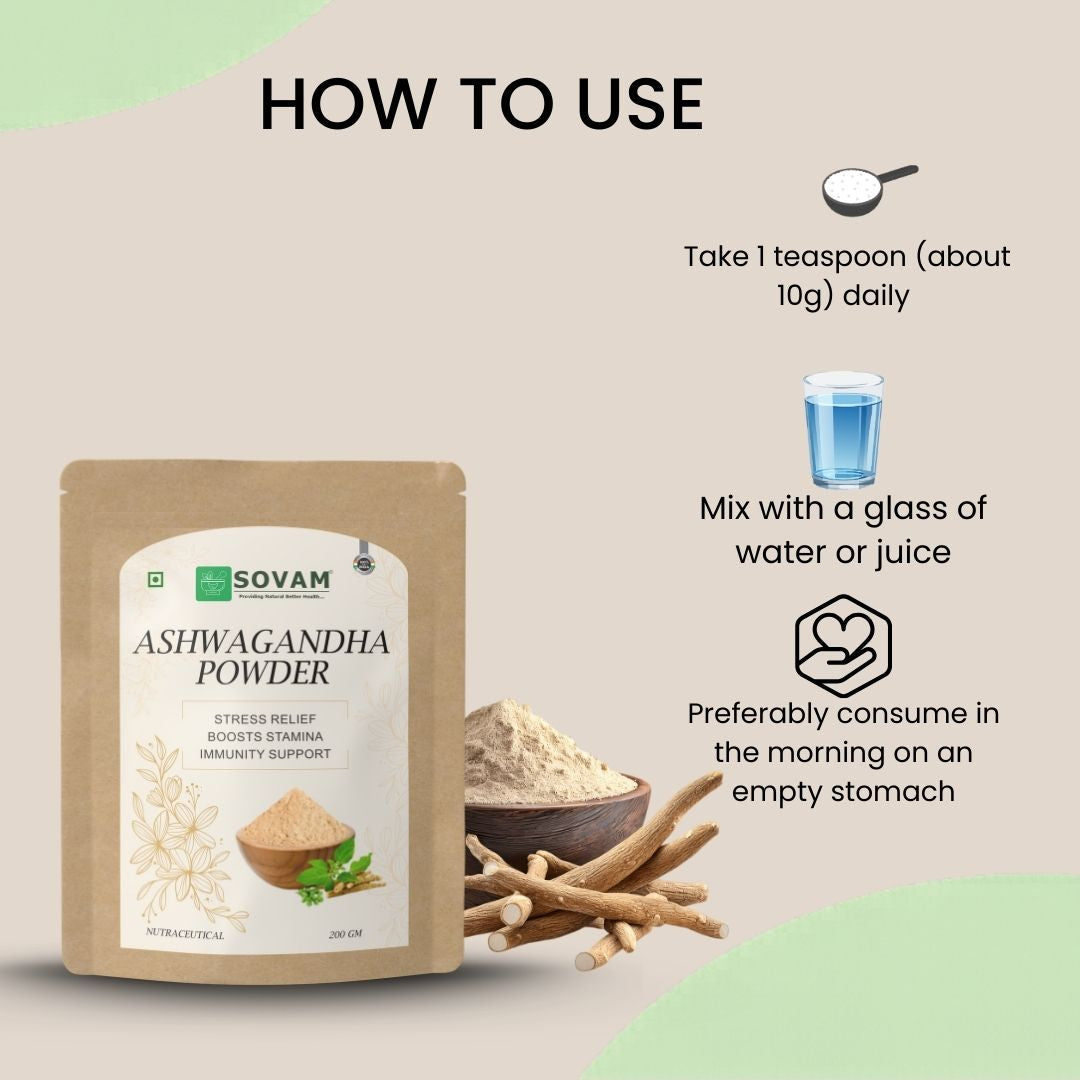 Sovam Ashwagandha Powder (Withania somnifera) 200g