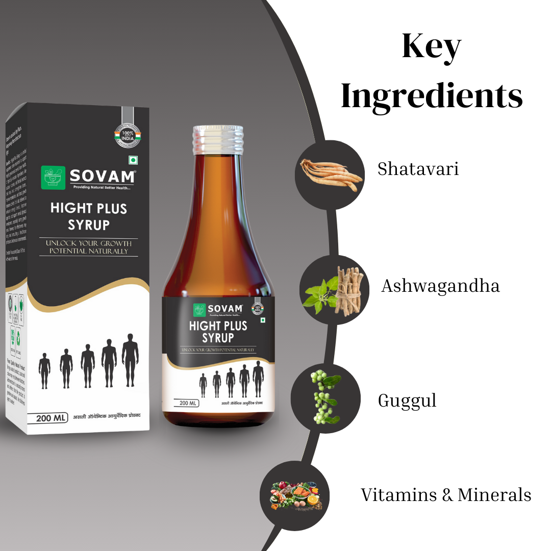 Hight Plus Syrup Height Growth | Sovam Ayurveda