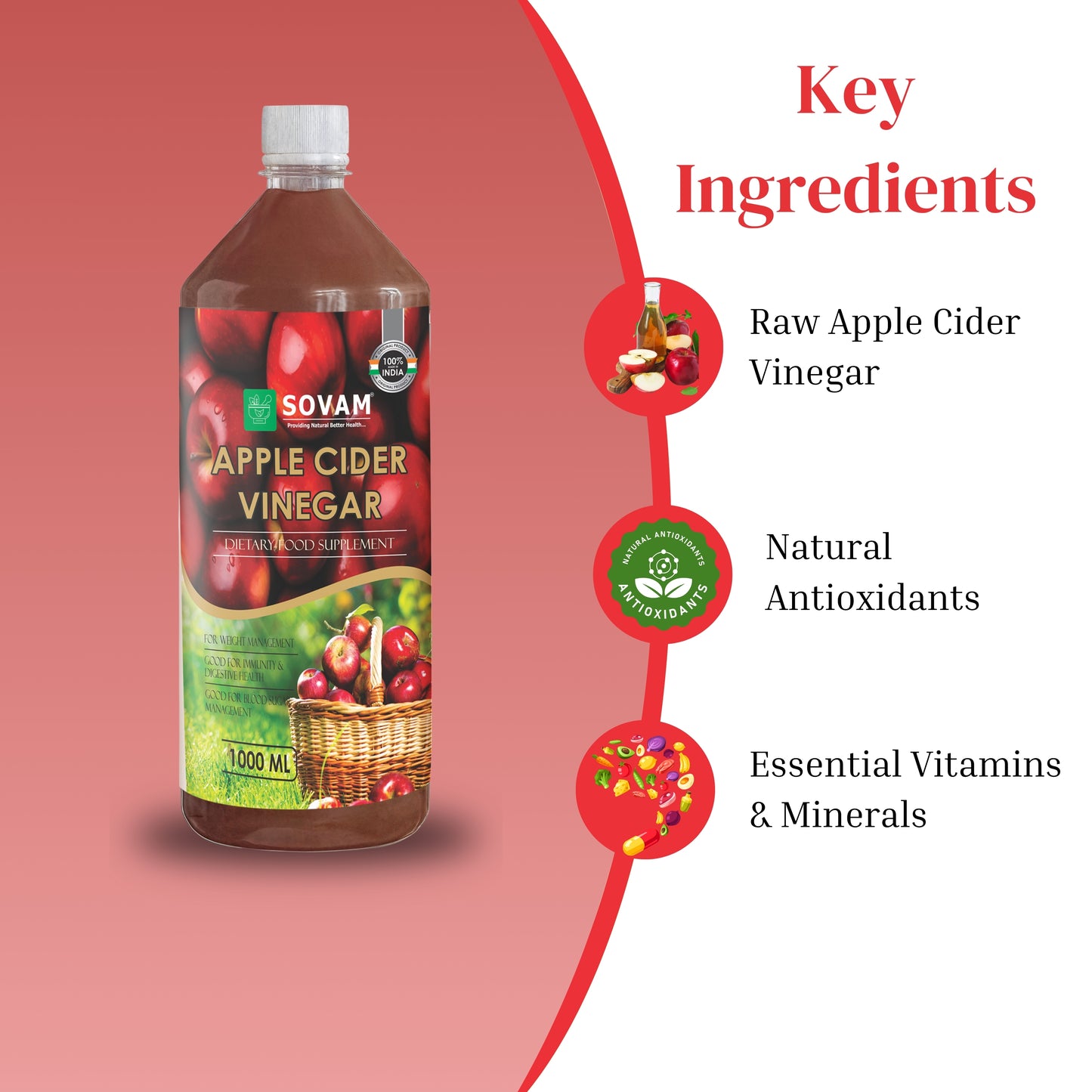 Sovam Apple Cider Vinegar - Sovam Ayurveda