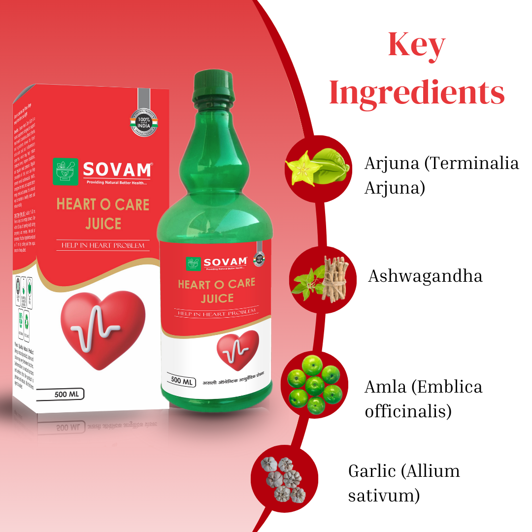 Heart O Care Juice 500ml Ayurvedic Tonic | Sovam Ayurveda