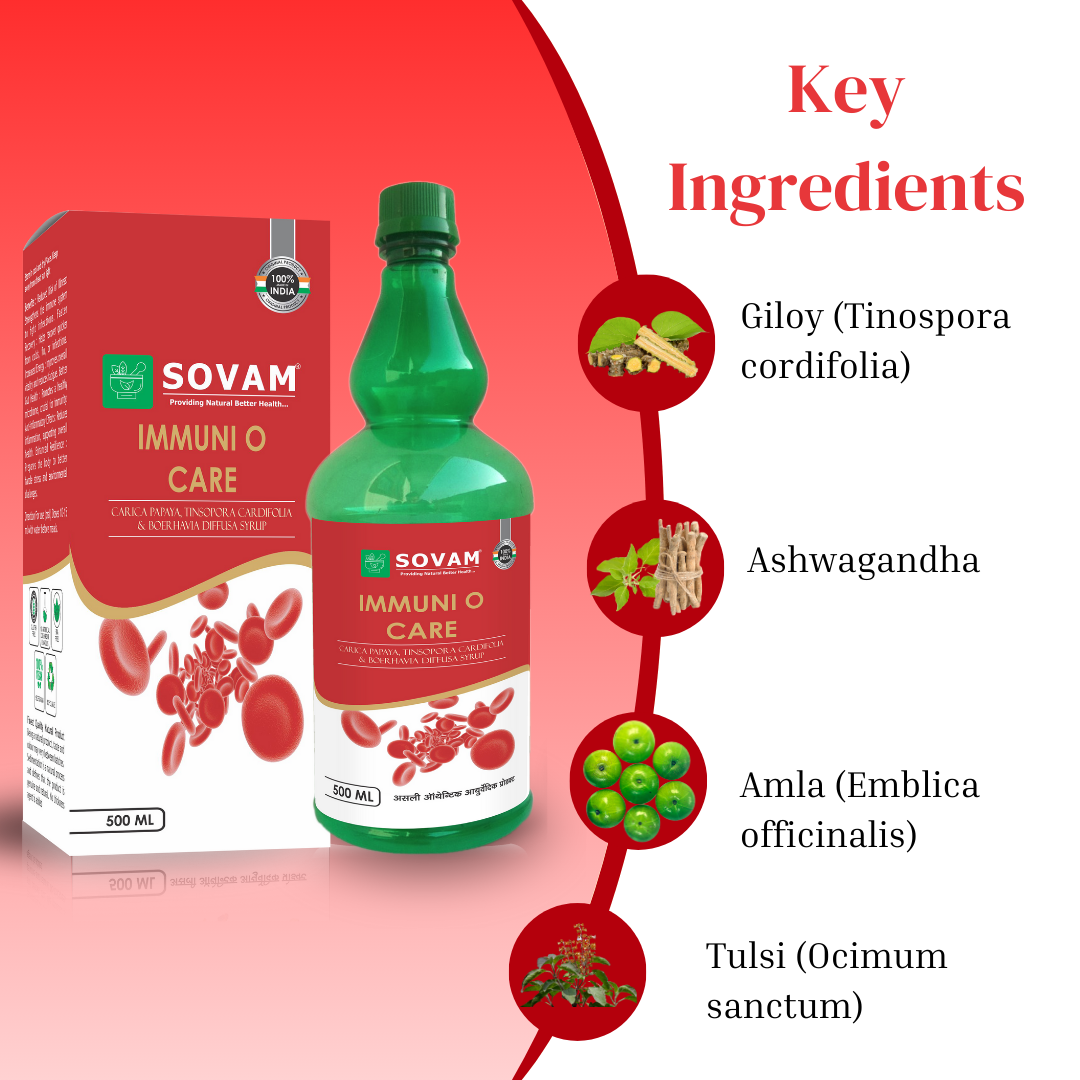 Immuni O Care Juice 500ml Ayurvedic Tonic | Sovam Ayurveda