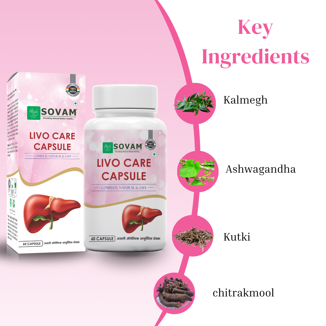 Livo Care Capsule Ayurvedic Medicine | Sovam Ayurveda
