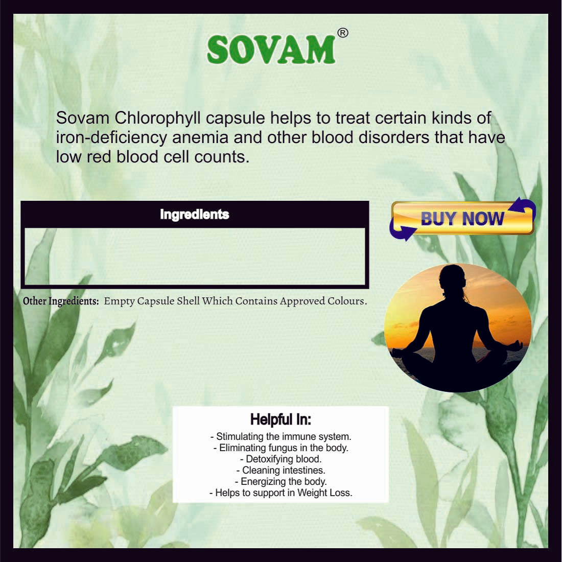 Sovam Chlorophyll 60 Capsules