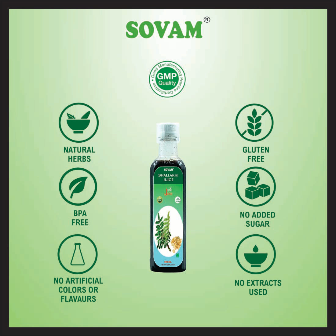 Sovam Shallakhi Juice 500ml | Herbal 100% Ayurvedic Health Care Shallakhi Juice