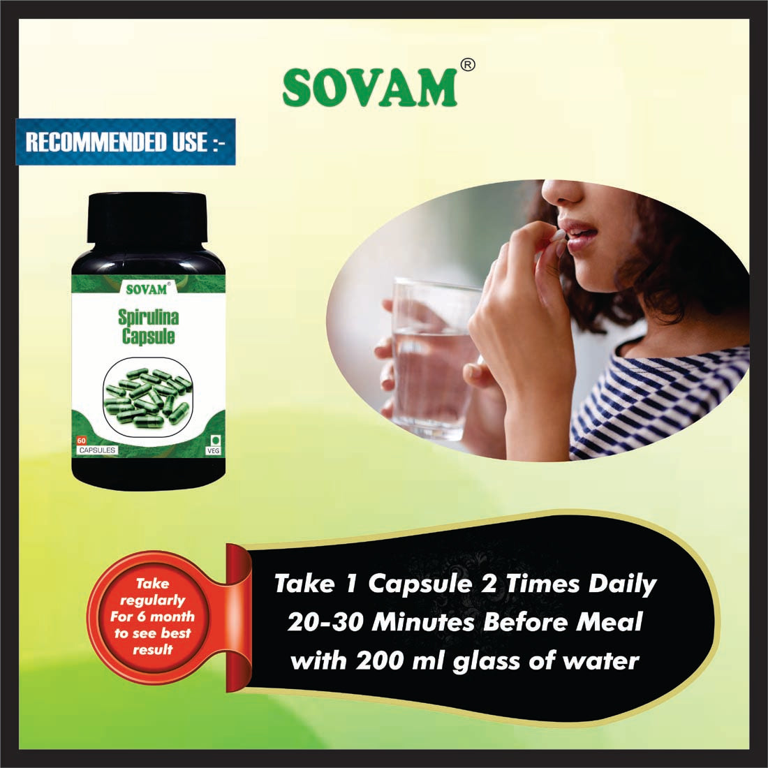 Sovam Spirulina 60 Capsule