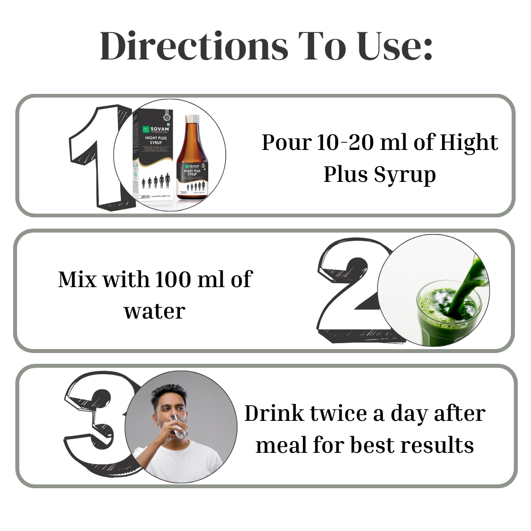 Hight Plus Syrup Height Growth | Sovam Ayurveda