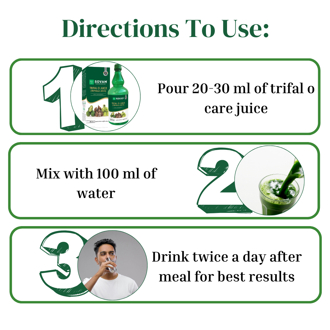 Trifal O Juice 500ml Ayurvedic Tonic by | Sovam Ayurveda