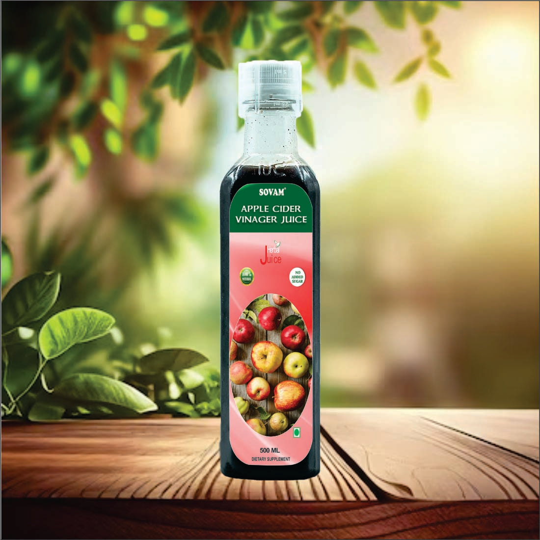 Natural Apple Cider Vinegar Filtered Vinegar - 1000 ml - SOVAM AYURVEDA
