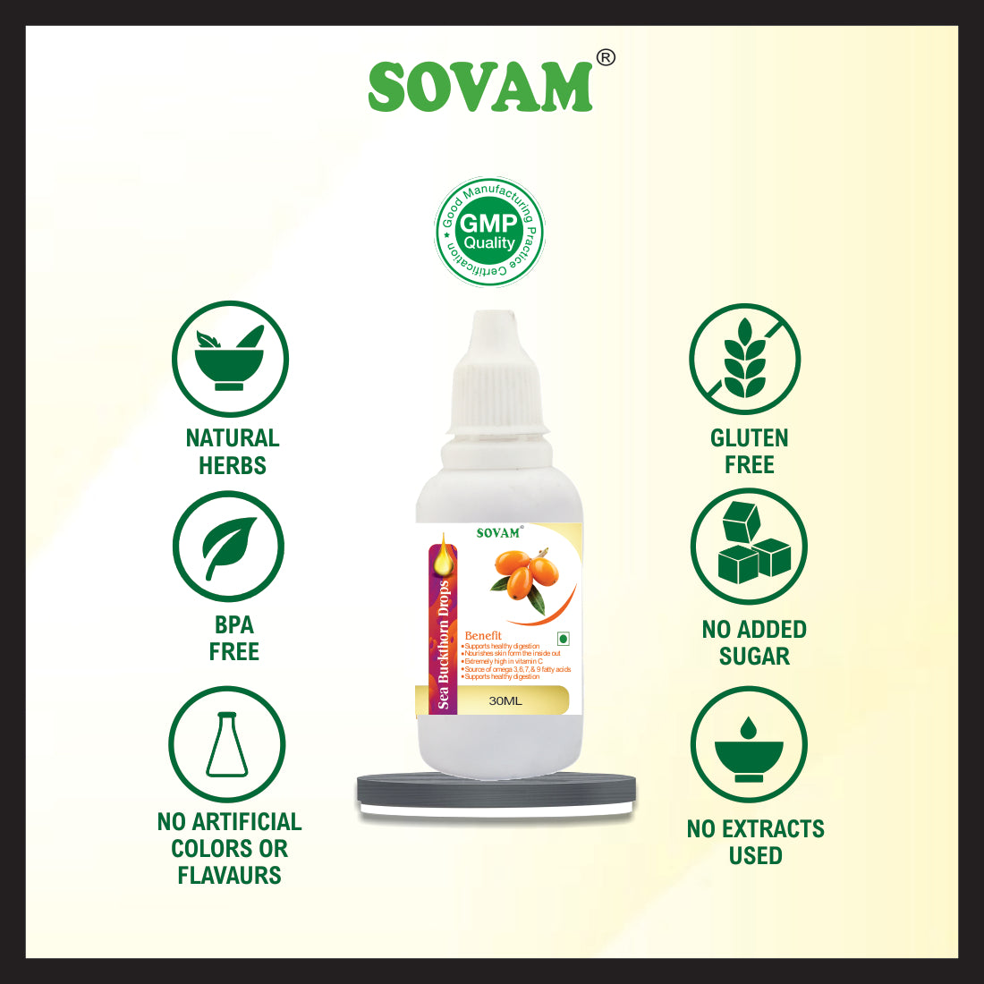 Sovam Sea Buckthorn Drops 30Ml