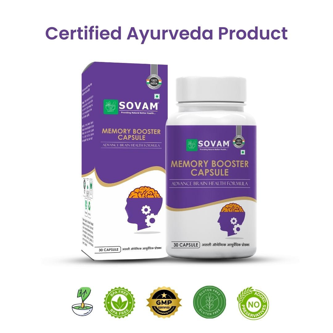 Sovam Memory Booster Capsules 30 Caps – Focus & Mental Wellness Support