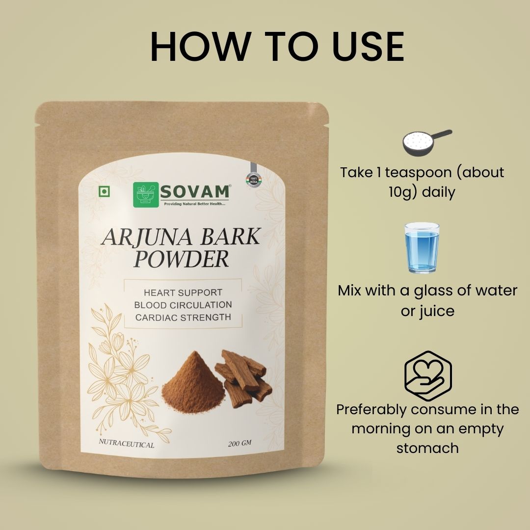 Sovam Arjuna Bark Powder (Terminalia arjuna) 200g
