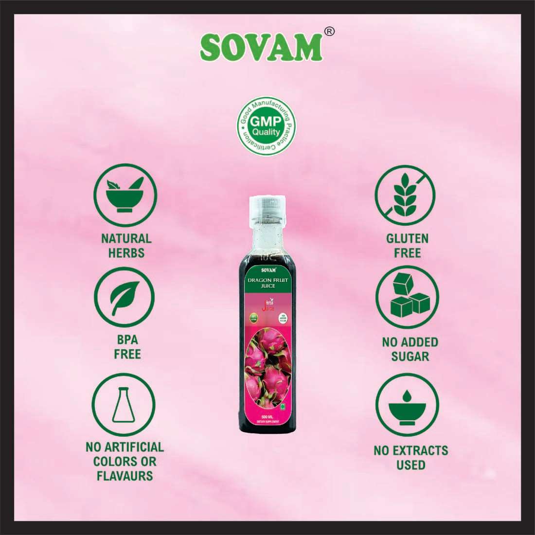 Dragon Fruit Juice 500ml, Natural & Organic Dragon Fruit Juice