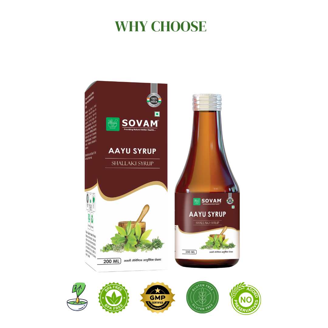 Aayu Syrup Shallaki Syrup Ayurvedic health tonic| Sovam Ayurveda