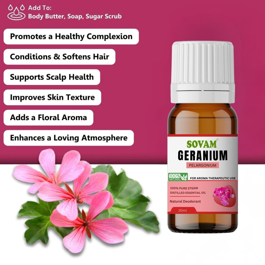 Sovam Geranium Essential Oil -20ml
