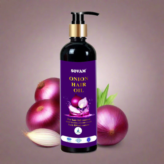 Onion Hair Oil for Hair best hair care products | Sovam Ayurveda