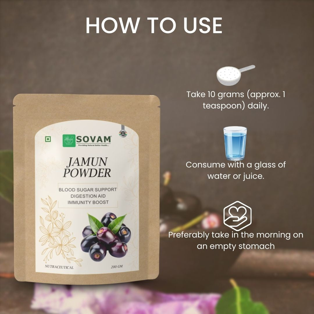 Sovam Jamun Powder (Syzygium cumini) 200g