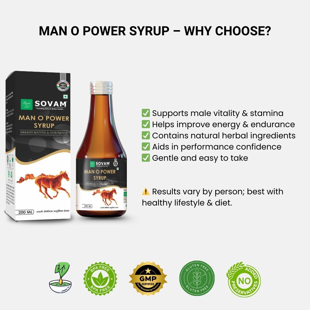 Sovam Man O Power Syrup 200ml – Men’s Vitality & Daily Wellness Support