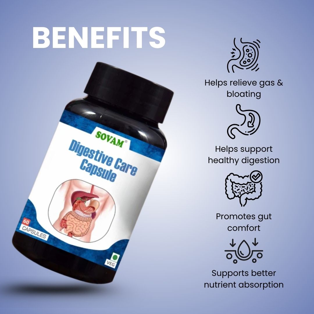 Sovam Digestive Care Capsules 60 Caps – Digestive & Gut Wellness Support