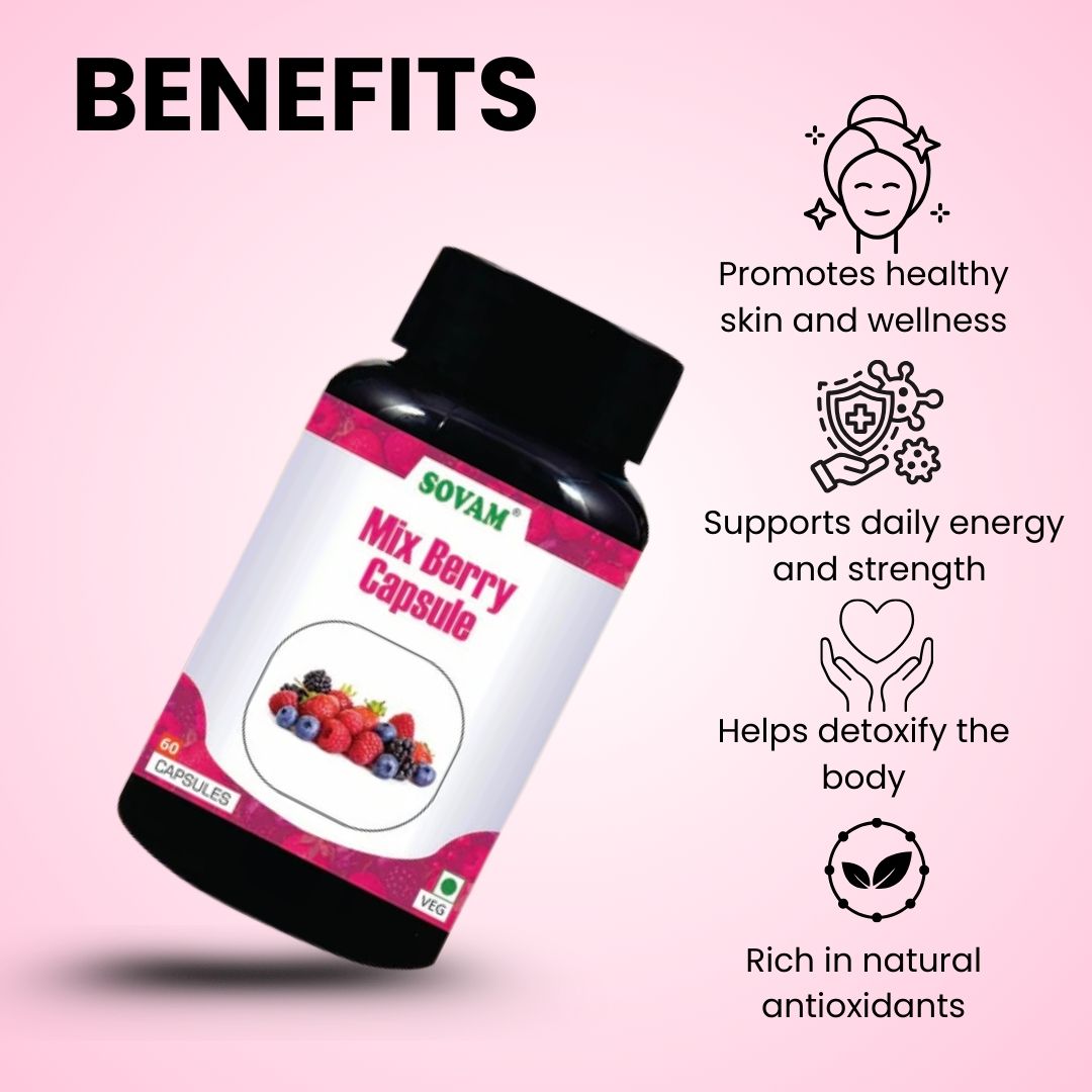 Sovam Mix Berry Capsules 30 Caps – Antioxidant & Daily Vitality Support