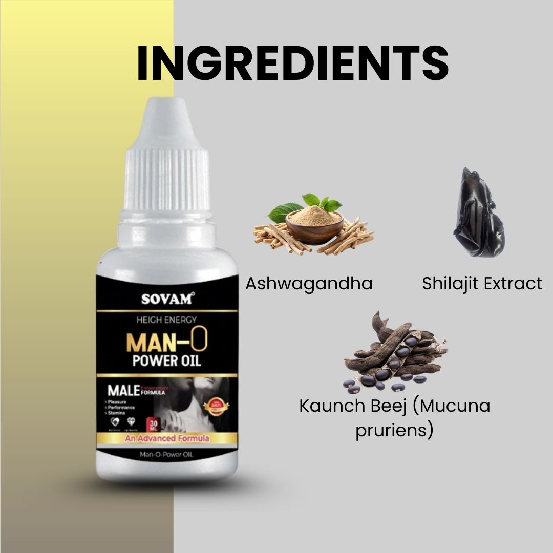 Sovam Man-O Power Oil 30 ml – Men’s Herbal Vitality & Wellness Oil