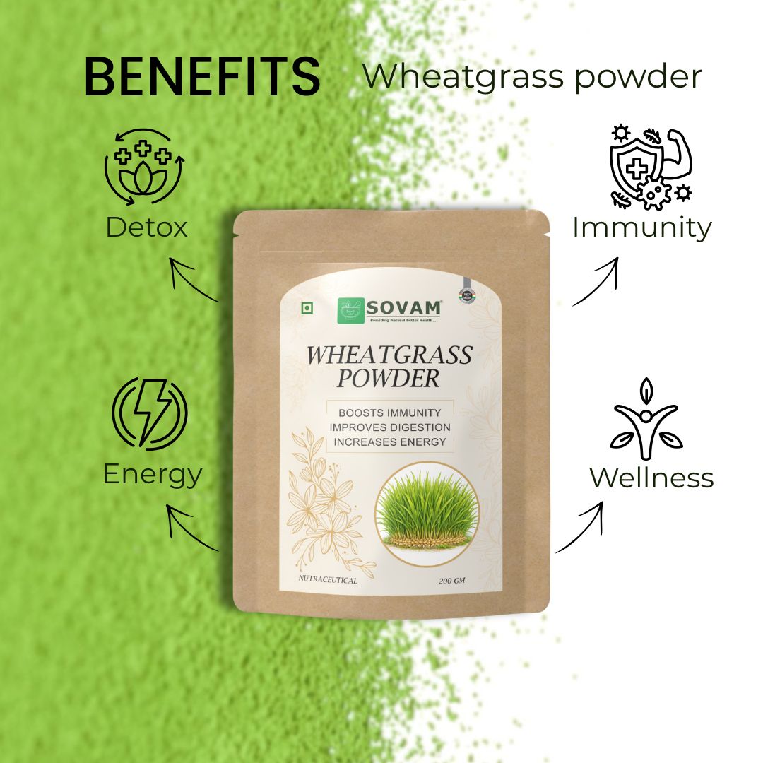 Sovam Wheatgrass Powder (Triticum aestivum) 200g