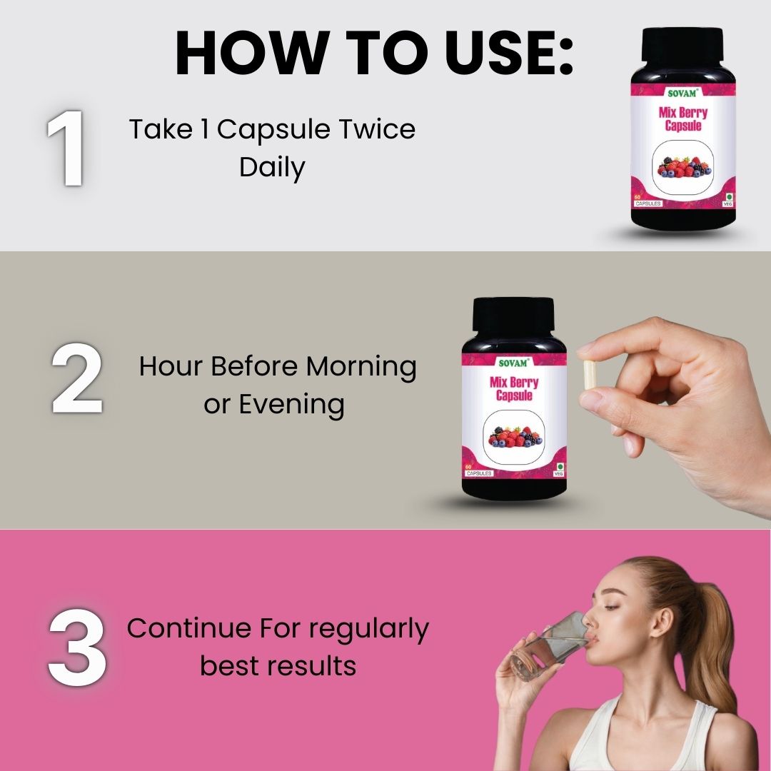 Sovam Mix Berry Capsules 30 Caps – Antioxidant & Daily Vitality Support