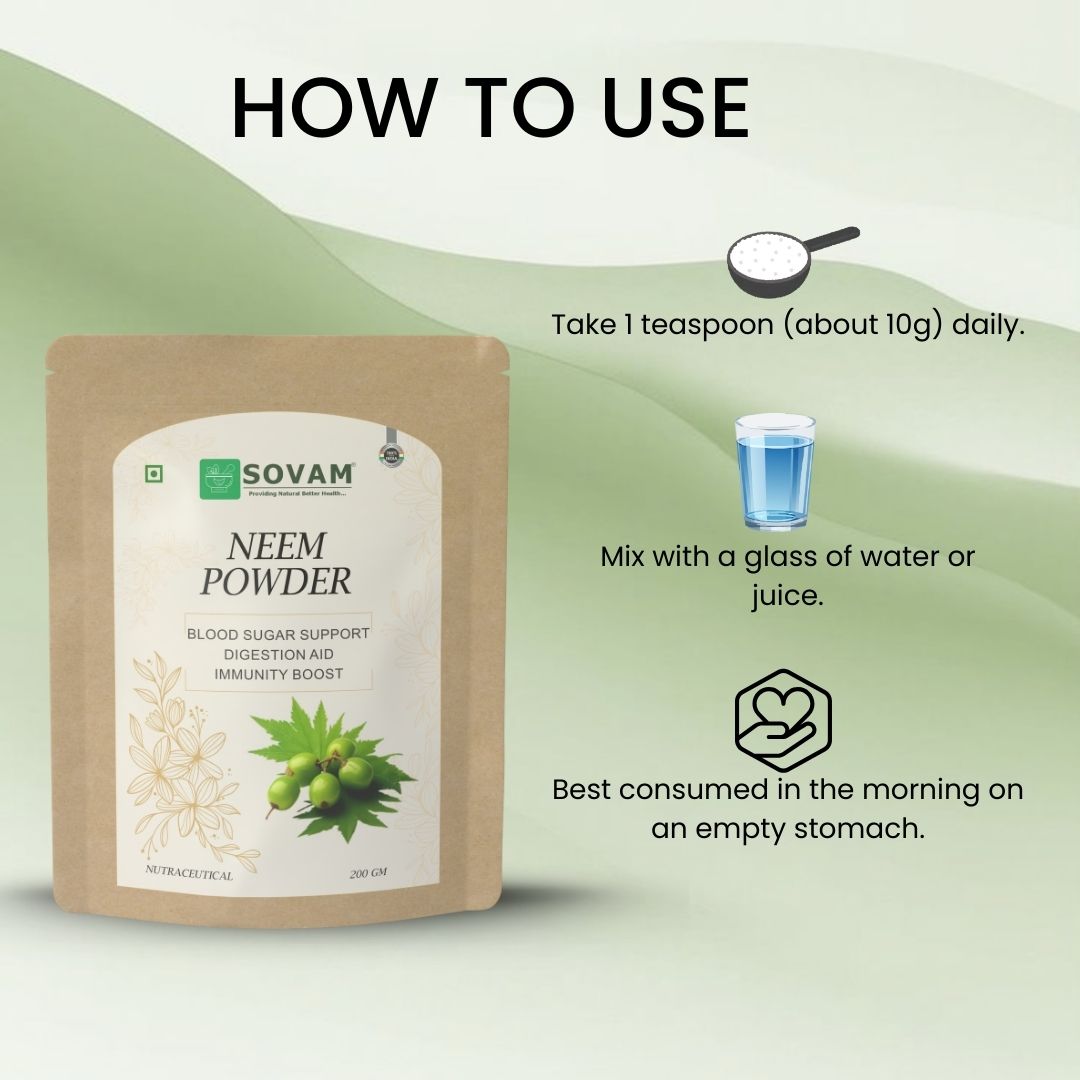 Sovam Neem Powder (Azadirachta indica) 200g