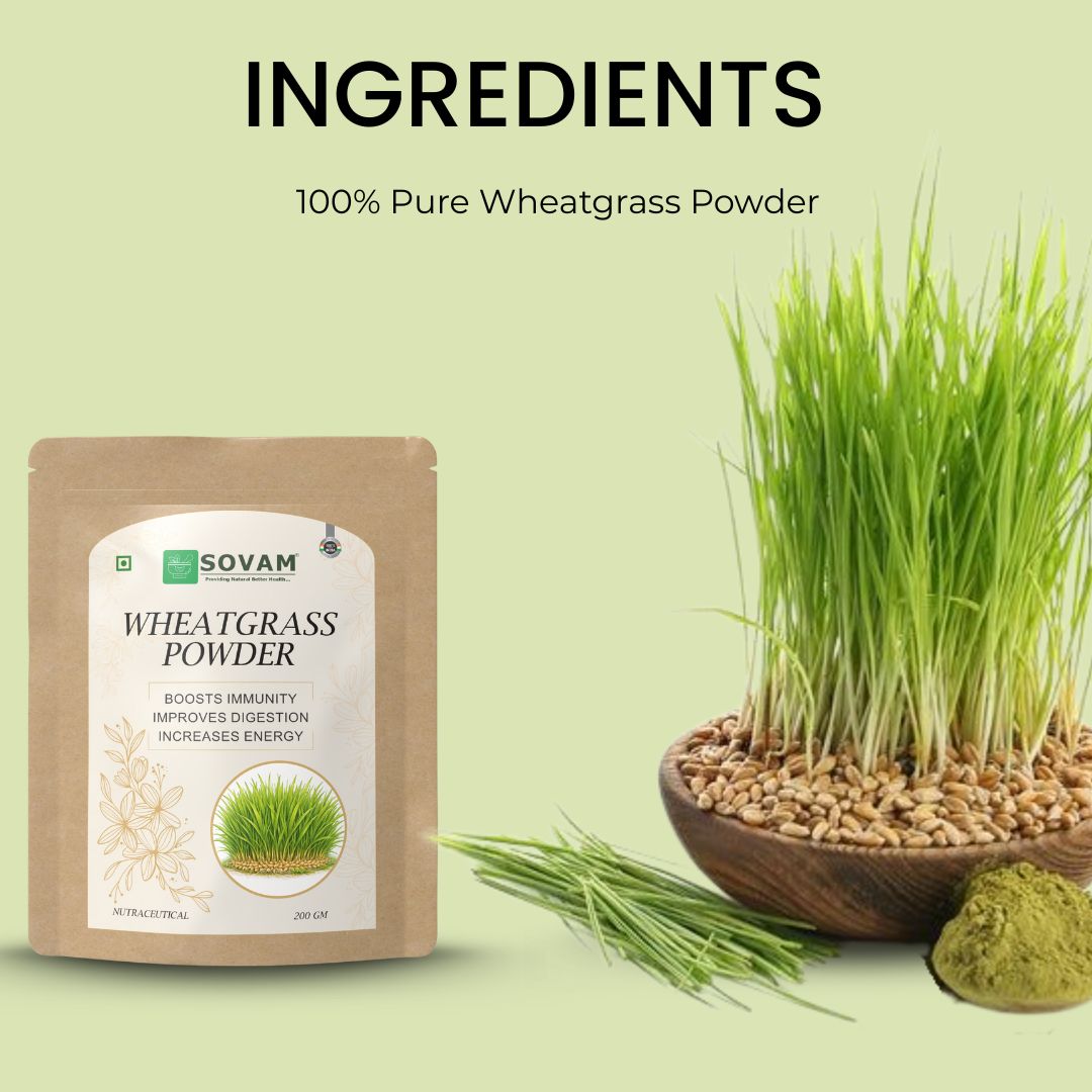 Sovam Wheatgrass Powder (Triticum aestivum) 200g