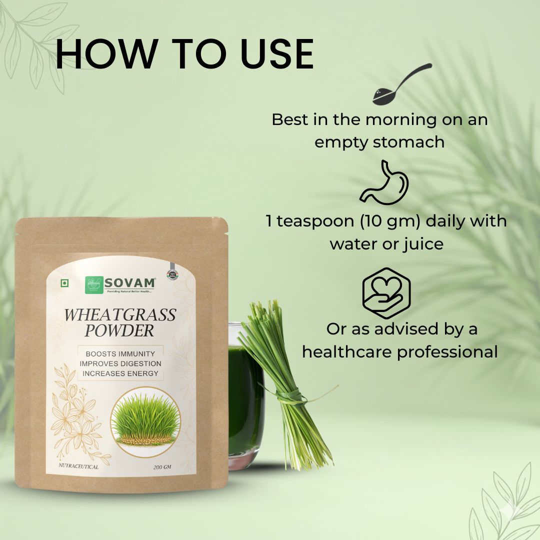 Sovam Wheatgrass Powder (Triticum aestivum) 200g