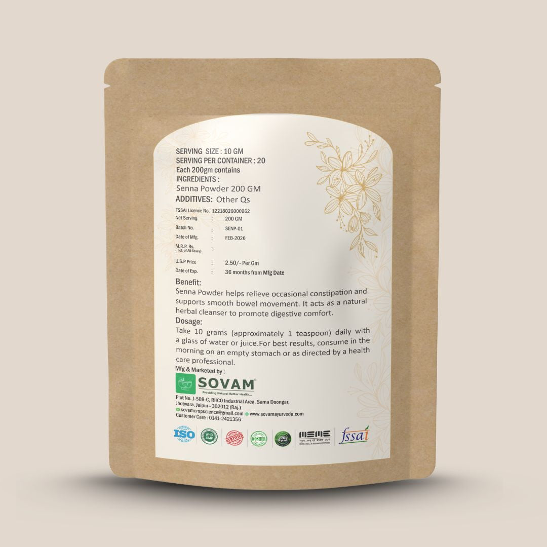 Sovam Senna Powder (Senna alexandrina) 200g