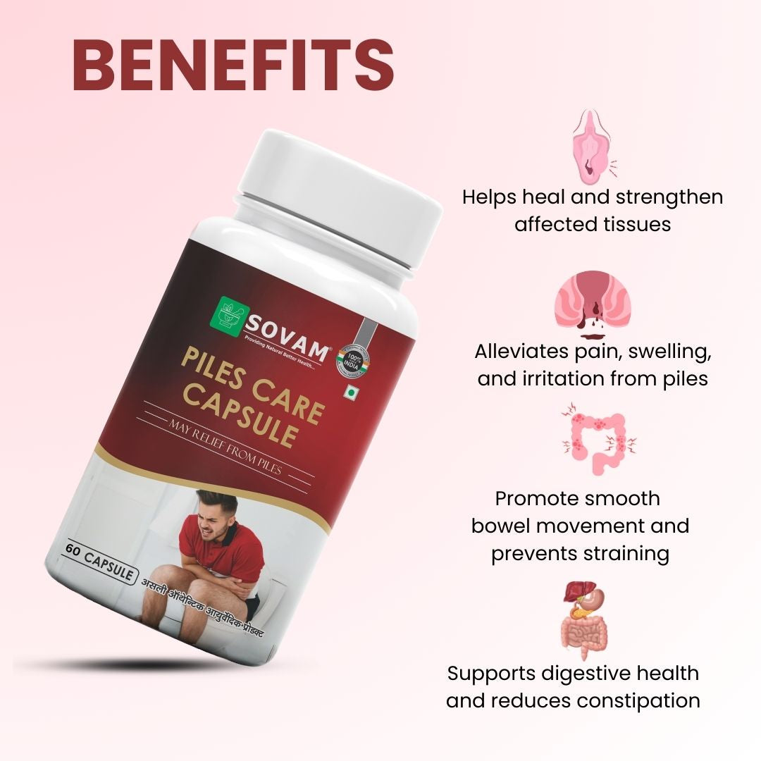 Sovam Pilo O Care Capsules 60 Caps – Digestive & Bowel Wellness Support