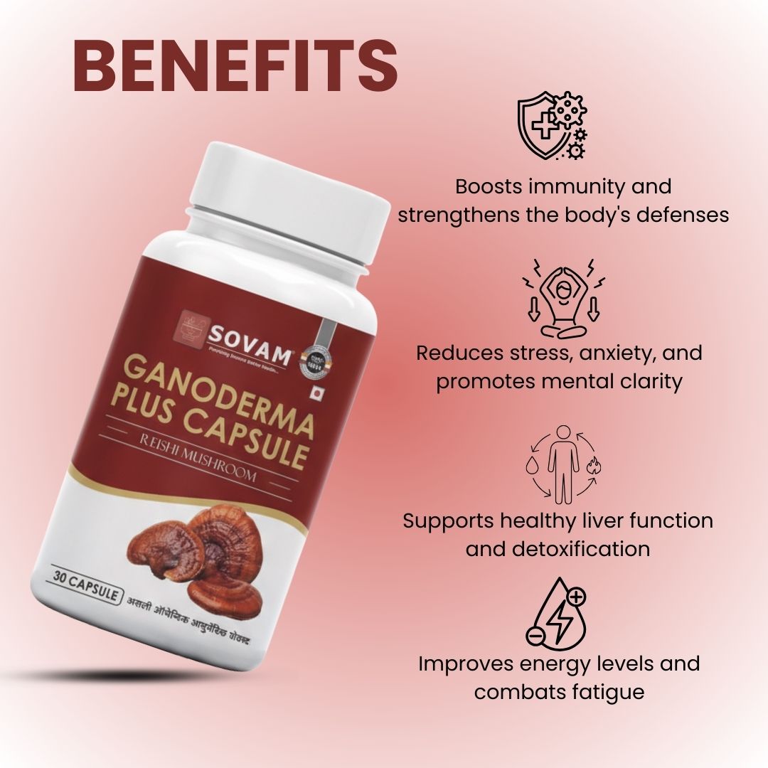 Sovam Ganoderma Plus Capsules 30 Caps – Vitality & Daily Wellness Support