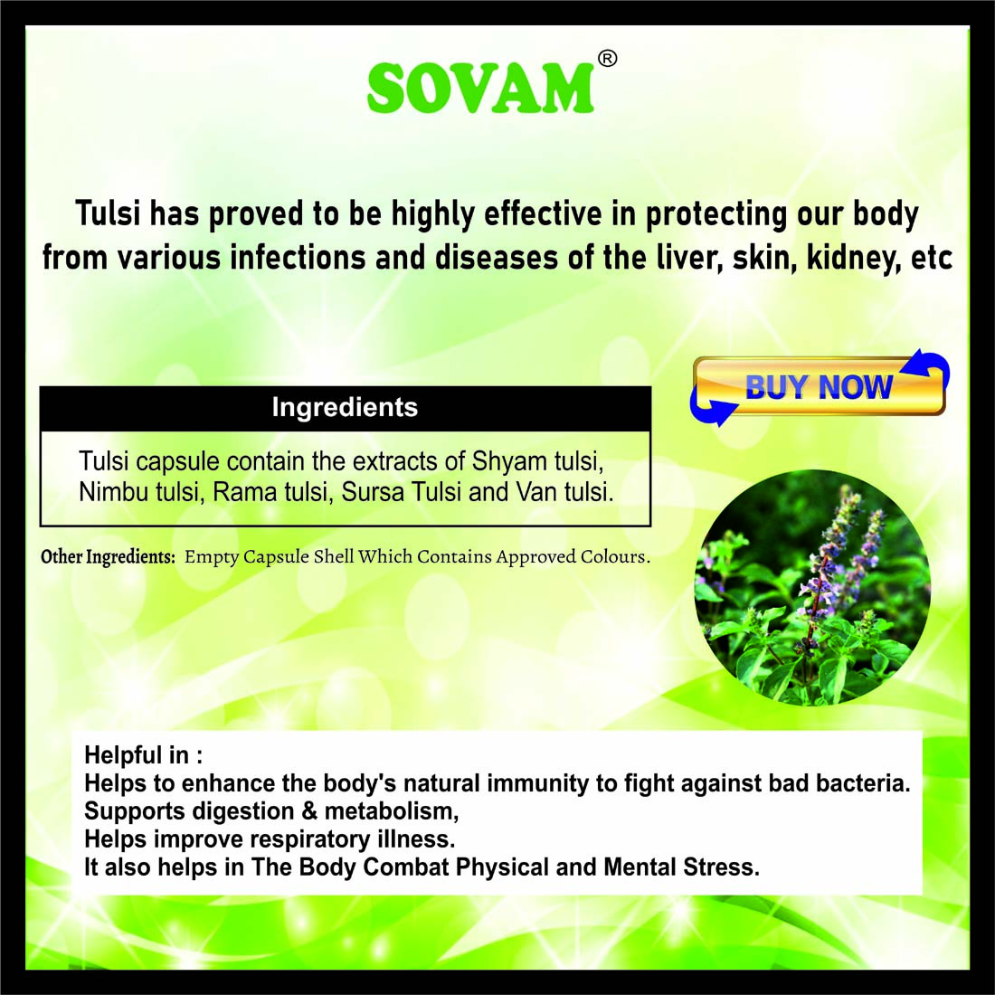 Sovam Panch Tulsi 60 Capsule